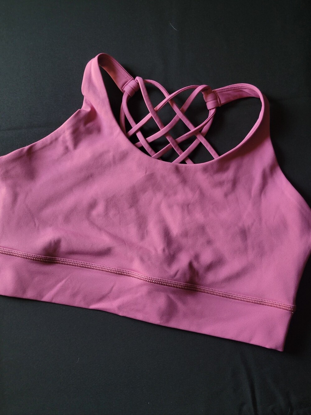 Vital Apparel Pink Strappy Sports Bra Size M